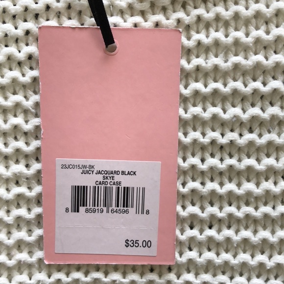 Juicy Couture Jacquard Black Skye Card Case - Picture 4 of 10